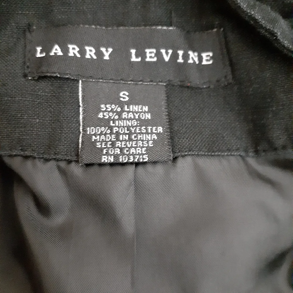 Larry Levine Linen Blend Jacket 3/4 Sleeves Cropped Shacket Blazer SOLD ON EB - Picture 7 of 8